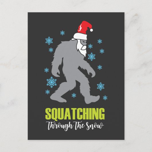 Sasquatch Kerstmis Funny Bigfoot Costume Briefkaart (Voorkant)