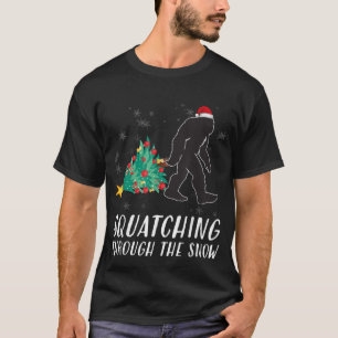 Sasquatch Kerstmis Grappig Bigfoot Kostuum Xmas T-shirt