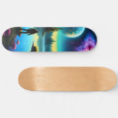 Sasquatch kijken naar nevels op een verre planeet persoonlijk skateboard (Horizontaal)