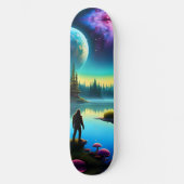 Sasquatch kijken naar nevels op een verre planeet persoonlijk skateboard (Voorkant)
