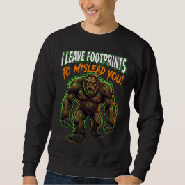 Sasquatch laat voetafdrukken achter Funny Cryptid  Trui