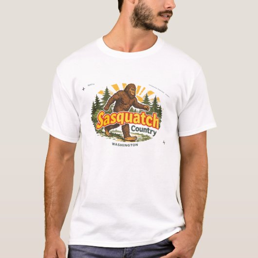Sasquatch-land Washington T-shirt (Voorkant)