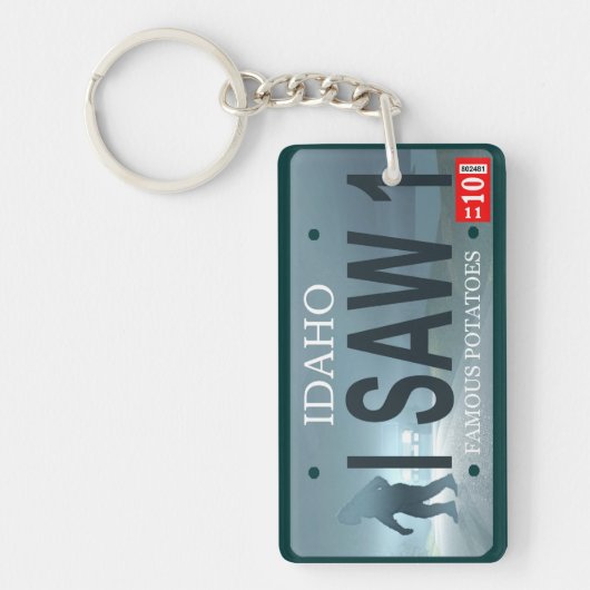 Sasquatch License Bord Sleutelhanger (Voorkant)