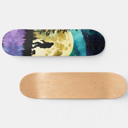 Sasquatch lopen met zijn huisdier Beer welp Persoonlijk Skateboard (Horizontaal)