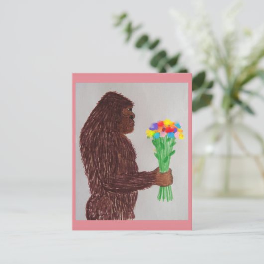Sasquatch Love Briefkaart (Staand voorkant)