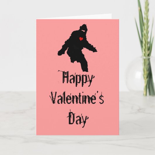Sasquatch Love: Gelukkige Valentijnsdag Feestdagen Kaart (Voorkant)