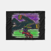 Sasquatch Mardi Gras Bigfoot Grappige Mannen Kinde Fleece Deken (Voorkant (Horizontaal))