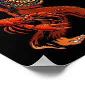 Sasquatch Mardi Gras Bigfoot Parade Beads King Cak Poster (Hoek)