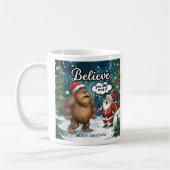 Sasquatch Meets Santa I Believe Funny Christmas Koffiemok (Links)