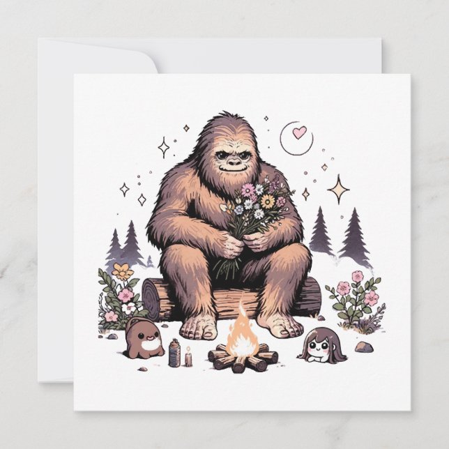 Sasquatch met bloemen (Voorkant)
