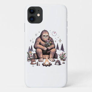 Sasquatch met bloemen Case-Mate iPhone case