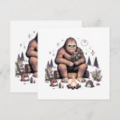 Sasquatch met bloemen kaart (Voorkant / Achterkant)