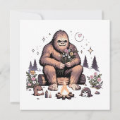 Sasquatch met bloemen kaart (Achterkant)