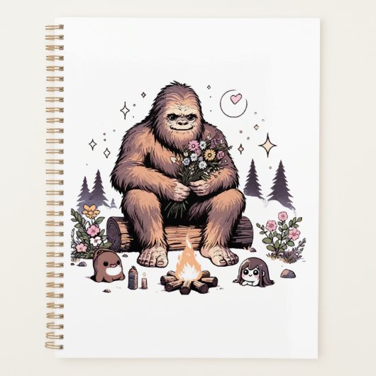 Sasquatch met bloemen planner (Voorkant)
