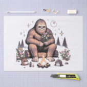 Sasquatch met bloemen tissuepapier (Craft)