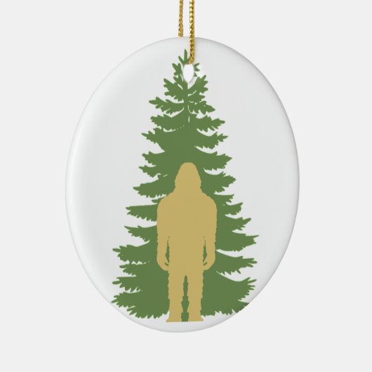 Sasquatch met Cedar-Ornament Keramisch Ornament (Rechts)