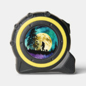 Sasquatch met huisdier beer Volle maan Rolmaat (Voorkant)