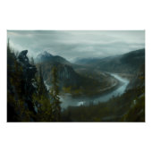 Sasquatch met uitzicht op een Poster Paper (Semi-G (Voorkant)