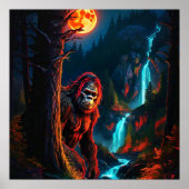 Sasquatch Moonlit Hunt Poster (Voorkant)
