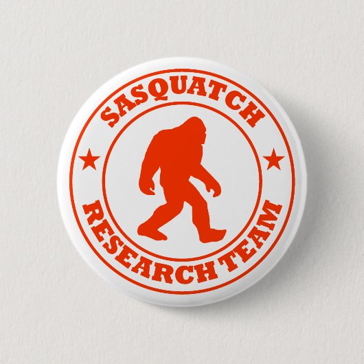 SASQUATCH ONDERZOEK TEAM - Rood Logo van Bigfoot P Ronde Button 5,7 Cm (Voorkant)