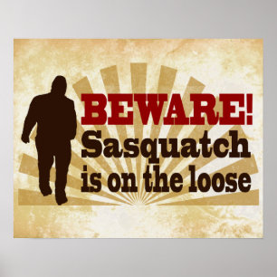 Sasquatch op de los poster