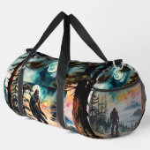 Sasquatch op een boskam boven de oceaan plunjezak (Rechterhoek)