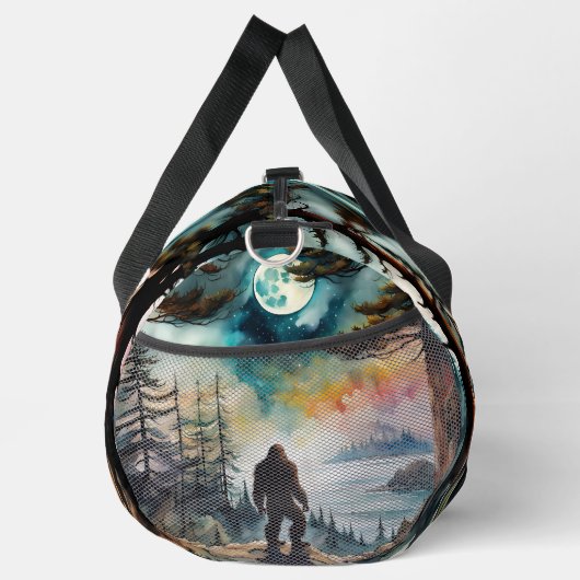 Sasquatch op een boskam boven de oceaan plunjezak (Rechts)