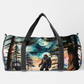 Sasquatch op een boskam boven de oceaan plunjezak (Achterkant)