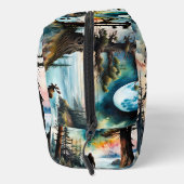 Sasquatch op een boskam boven de oceaan toilettasje (Rechts)