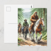 Sasquatch op een groepsreis briefkaart (Voorkant / Achterkant)