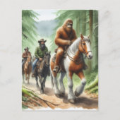 Sasquatch op een groepsreis briefkaart (Voorkant)