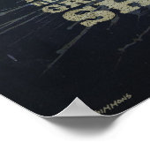 Sasquatch op een grote witte haai poster (Hoek)