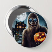 Sasquatch op Halloween Ronde Button 4,0 Cm (Voorkant /achterkant)