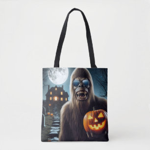 Sasquatch op Halloween Tote Bag