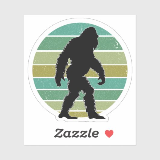 Sasquatch op maat gesneden vinyl Stickers (Vel)