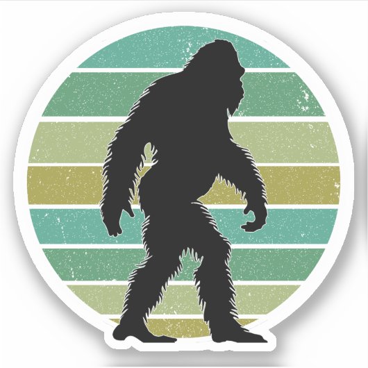 Sasquatch op maat gesneden vinyl Stickers (Voorkant)