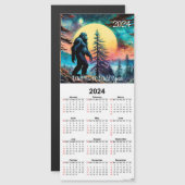 Sasquatch op Mountain Ridge Magnetische Kalender K (Voorkant / Achterkant)