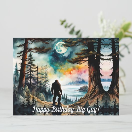 Sasquatch op Ridge met uitzicht op de Oceaan Verja (Staand voorkant)