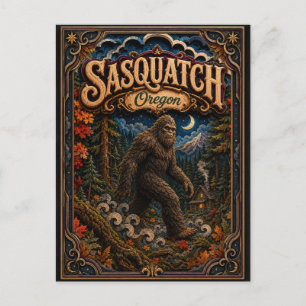 Sasquatch Oregon Popcut Legenden Briefkaart