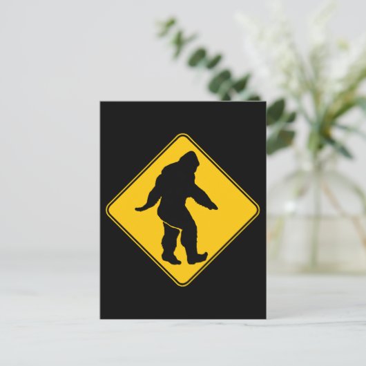 Sasquatch oversteken briefkaart (Staand voorkant)