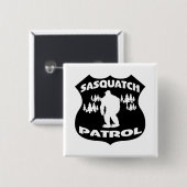 Sasquatch Patrol Forest Badge Vierkante Button 5,1 Cm (Voorkant /achterkant)