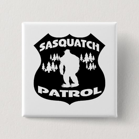 Sasquatch Patrol Forest Badge Vierkante Button 5,1 Cm (Voorkant)