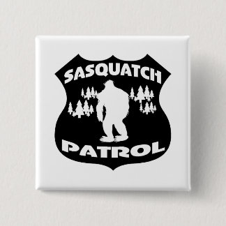 Sasquatch Patrol Forest Badge Vierkante Button 5,1 Cm