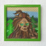 Sasquatch Peace Sign | Retro Bigfoot Poster<br><div class="desc">Met de hand getekende Bigfoot die een vredesbord geeft om pop kunst te herbergen.</div>