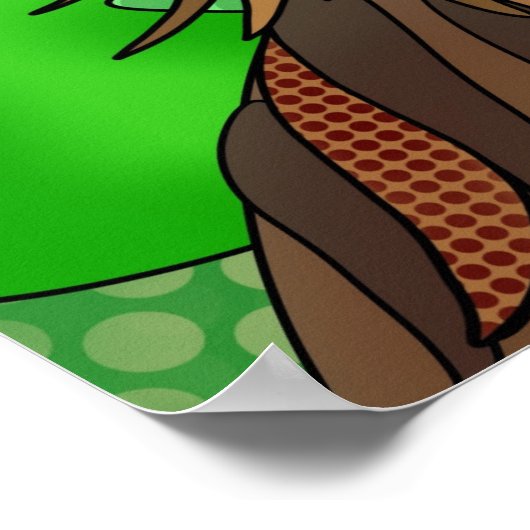 Sasquatch Peace Sign | Retro Bigfoot Poster (Hoek)