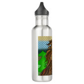 Sasquatch Peace Sign | Retro Bigfoot Waterfles (Links)