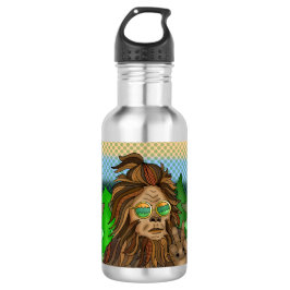 Sasquatch Peace Sign | Retro Bigfoot Waterfles