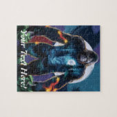 Sasquatch Personaliseer Naam Tekst Bigfoot Legpuzzel (Horizontaal)