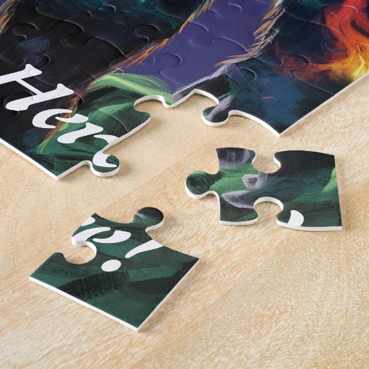 Sasquatch Personaliseer Naam Tekst Bigfoot Legpuzzel (Zijkant)