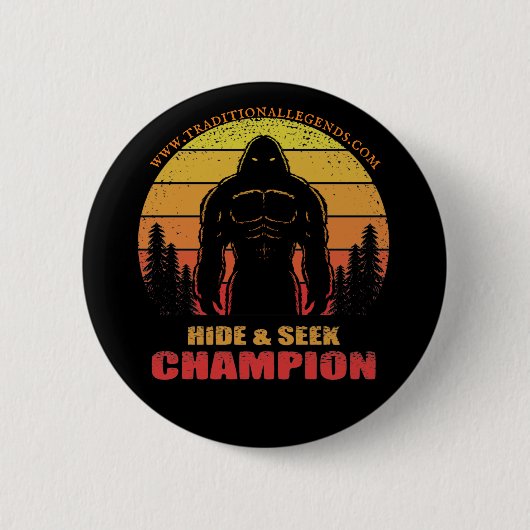 Sasquatch Pin Ronde Button 5,7 Cm (Voorkant)